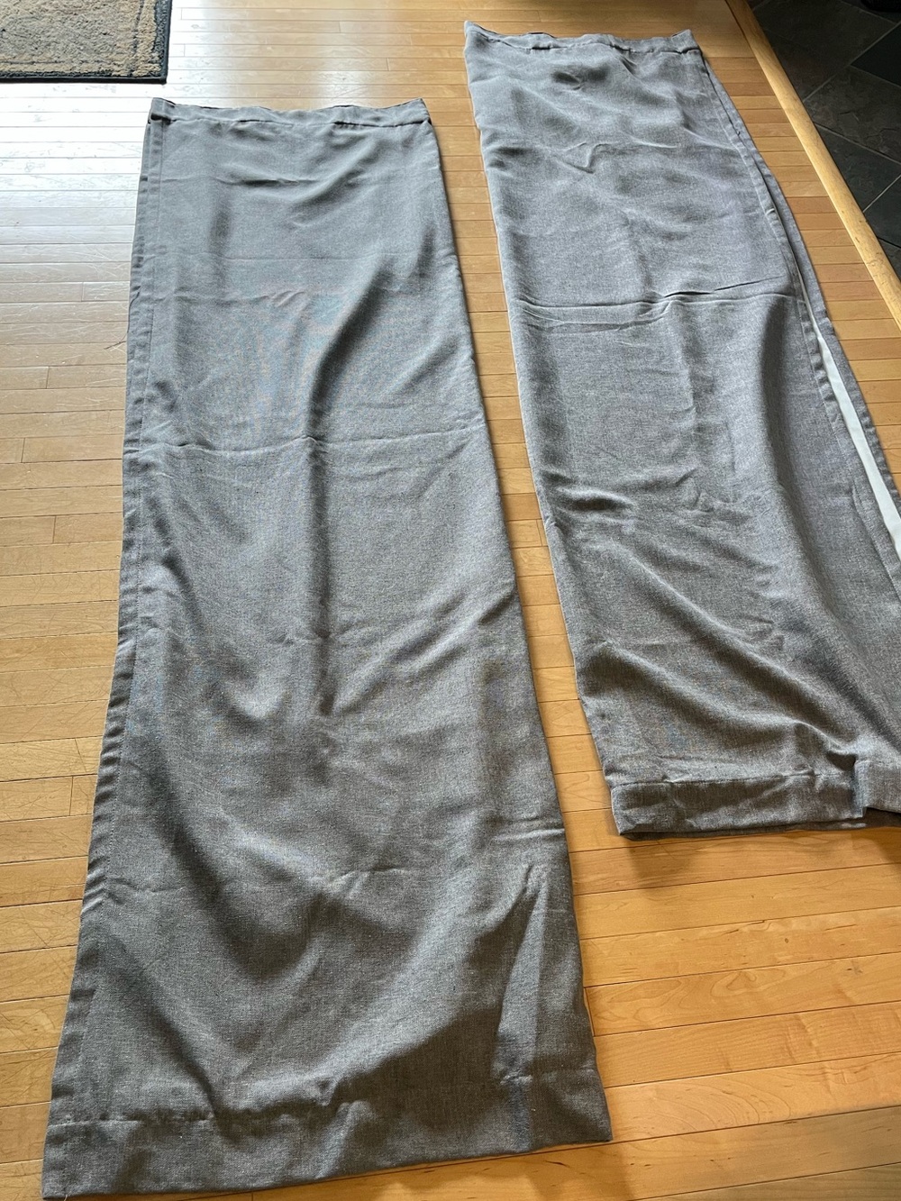 Threshold Neutral Gray Textured Drapery Panel (Pair)